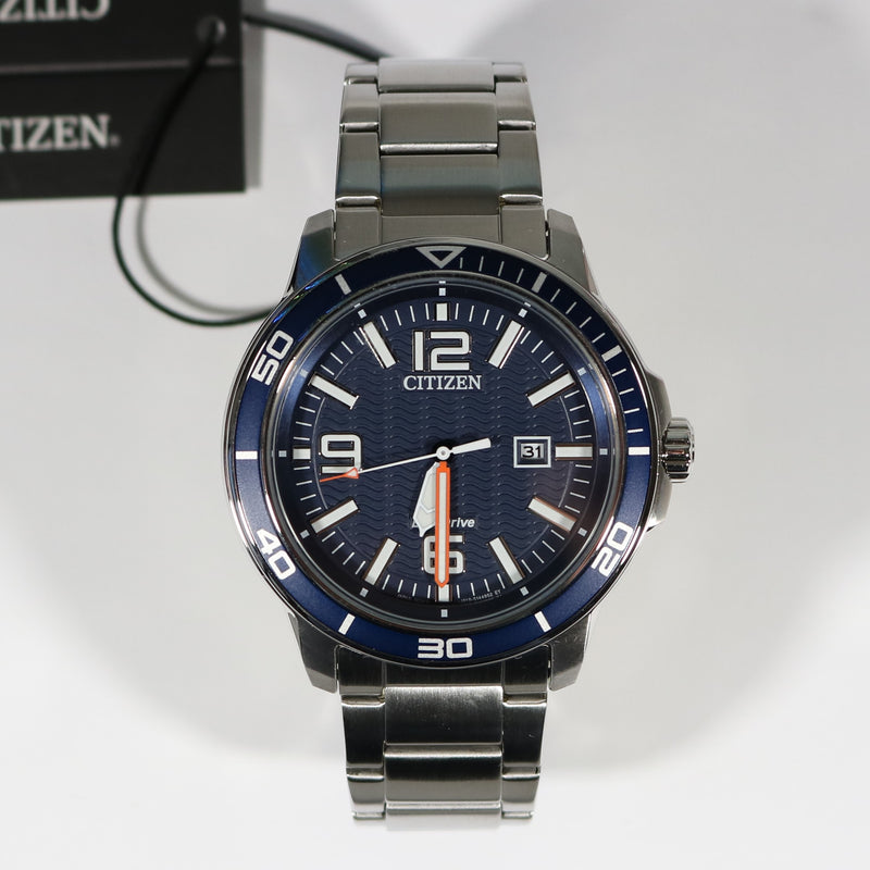 Citizen Eco-drive Men's Sport Watch with Stainless Steel Bracelet AW1520-51L - Chronobuy