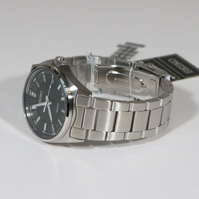 Seiko Quartz Green Dial Stainless Steel Men's Watch SUR503P1