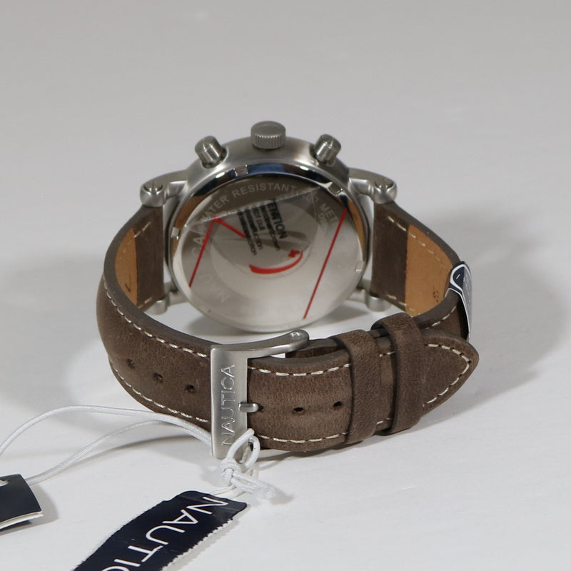 Nautica Men's Sports Fly-Back Chronograph White Dial Watch NAI17505G