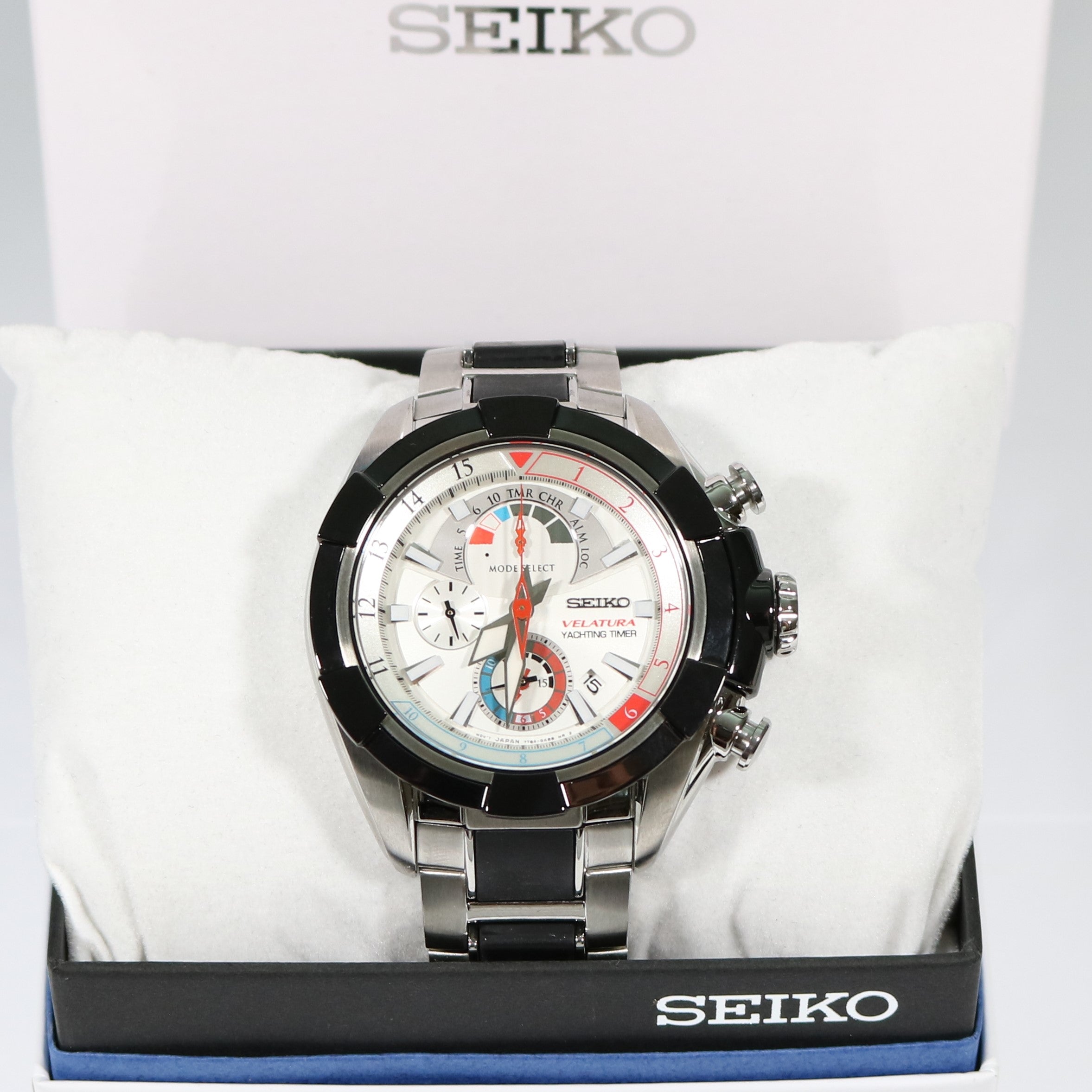 Seiko Men s Quartz Chronograph Velatura Yachting Timer Watch SPC145P1 Chronobuy