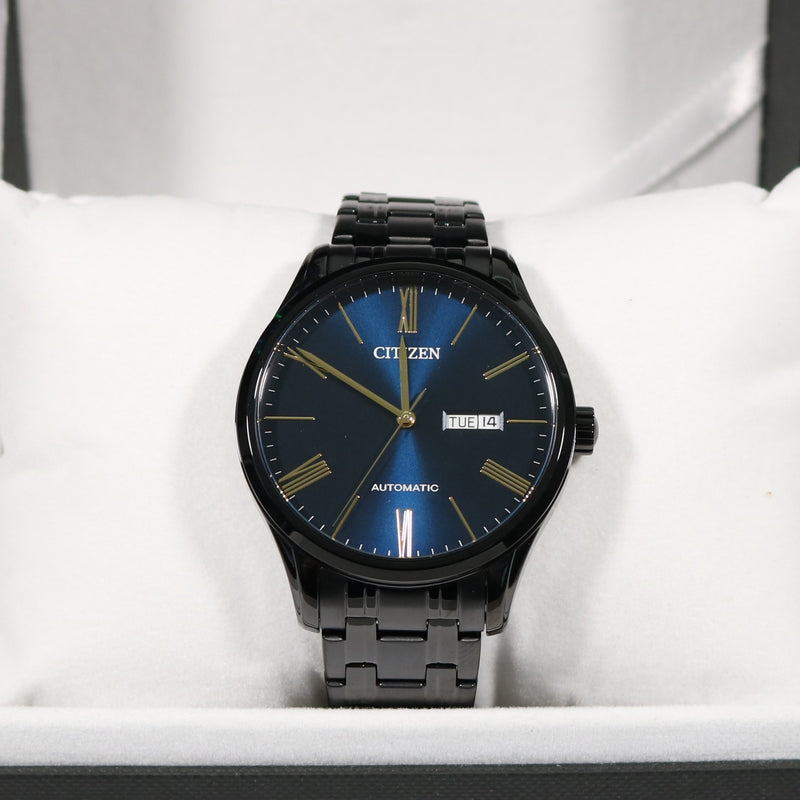 Citizen Automatic Black Stainless Steel Blue Dial Men's Watch NH8365-86M - Chronobuy