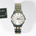 Seiko Neo Classic Silver Dial Two Tone Quartz Men's Watch SUR263P1 - Chronobuy