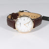 Citizen Eco Drive Elegant Gentleman's White Dial Brown Strap Watch AU1083-13A - Chronobuy