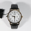 Citizen Eco Drive Men's White Dial Black Leather Strap Watch AO9003-16A - Chronobuy