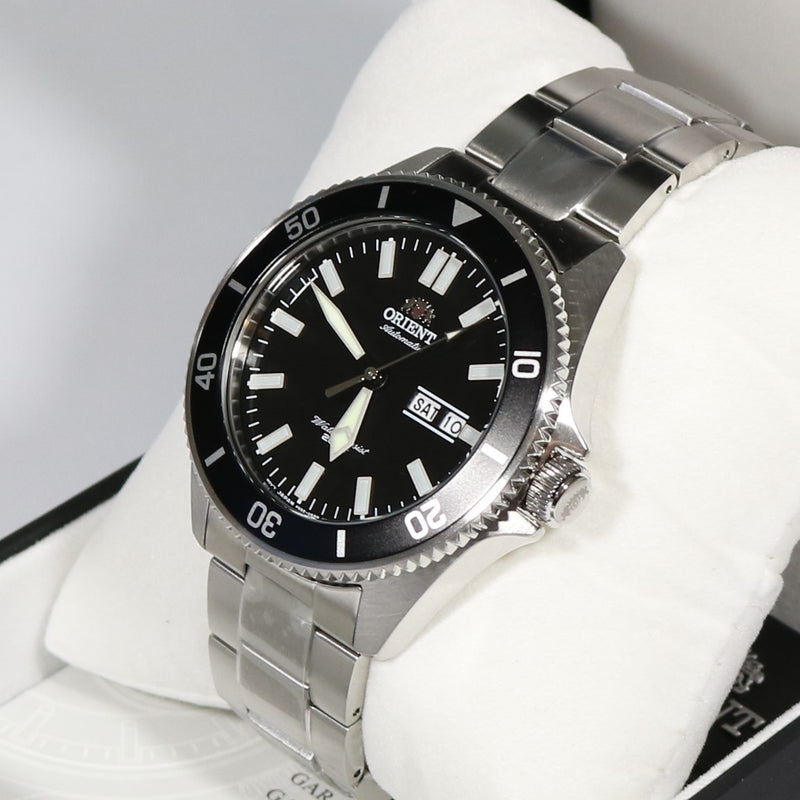 Orient Kanno Black Dial Stainless Steel Diver Men's Watch RA-AA0008B19A - Chronobuy