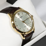 Citizen Eco Drive Men's Gold Tone Silver Dial Watch AW1232-12A - Chronobuy