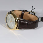 Citizen Eco Drive Men's Gold Tone Silver Dial Watch AW1232-12A - Chronobuy