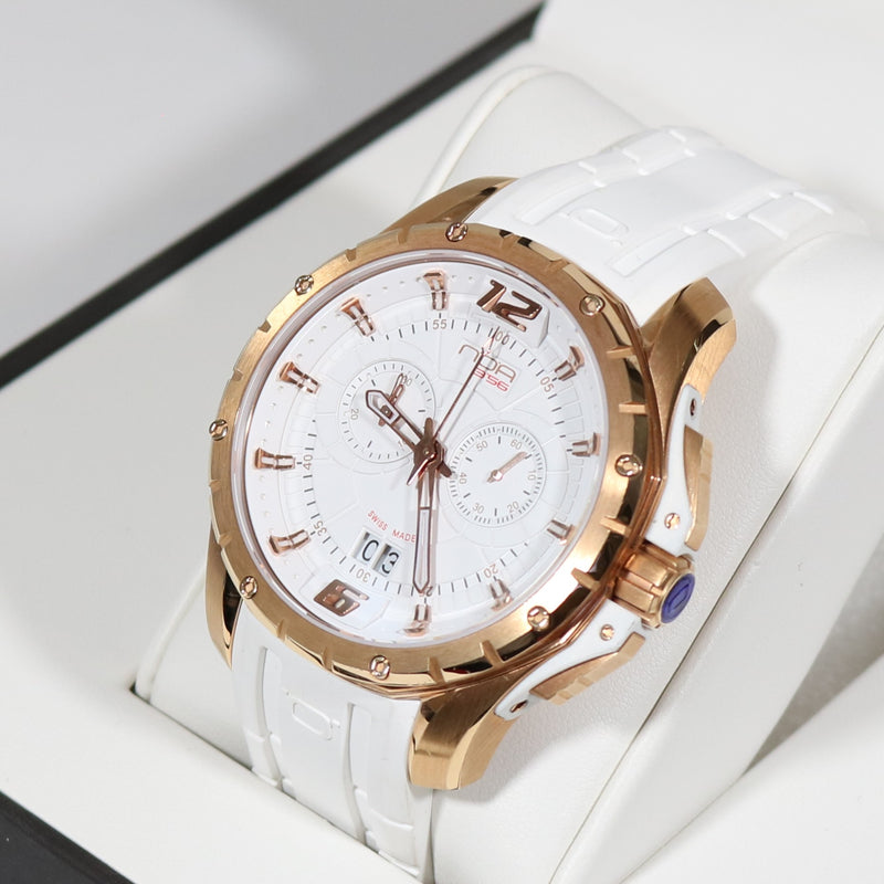 N.O.A Quartz Rose Gold Tone Stainless Steel White Dial Men's Watch NW-SKCH003