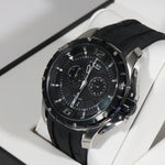 N.O.A Skandar Quartz Black Dial Stainless Steel Rubber Strap Men's Watch NW-SKCH001