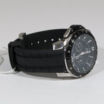N.O.A Skandar Quartz Black Dial Stainless Steel Rubber Strap Men's Watch NW-SKCH001