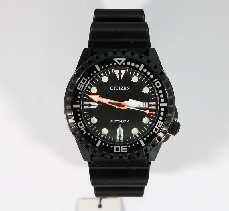 Citizen Men's Automatic 100 meters Black IP Watch NH8385-11E - Chronobuy