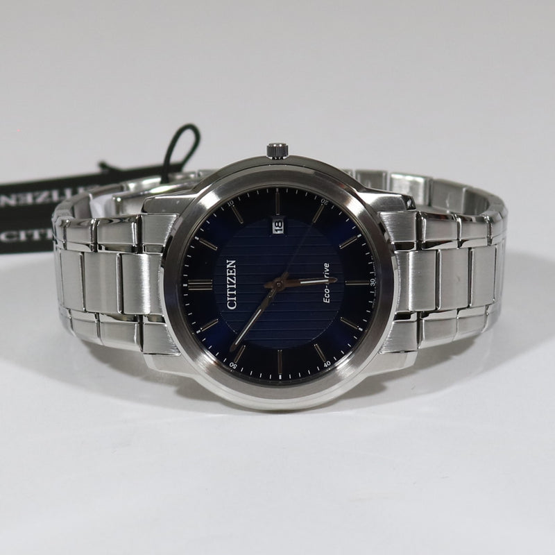 Citizen Eco-Drive Blue Dial Men's Stainless Steel Watch AW1211-80L