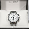 Citizen Quartz Chronograph White Dial Mesh Bracelet Men's Watch AN3610-80A - Chronobuy