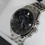 Citizen Eco Drive Black Dial Chronograph Stainless Steel Men's Watch AT2141-87E