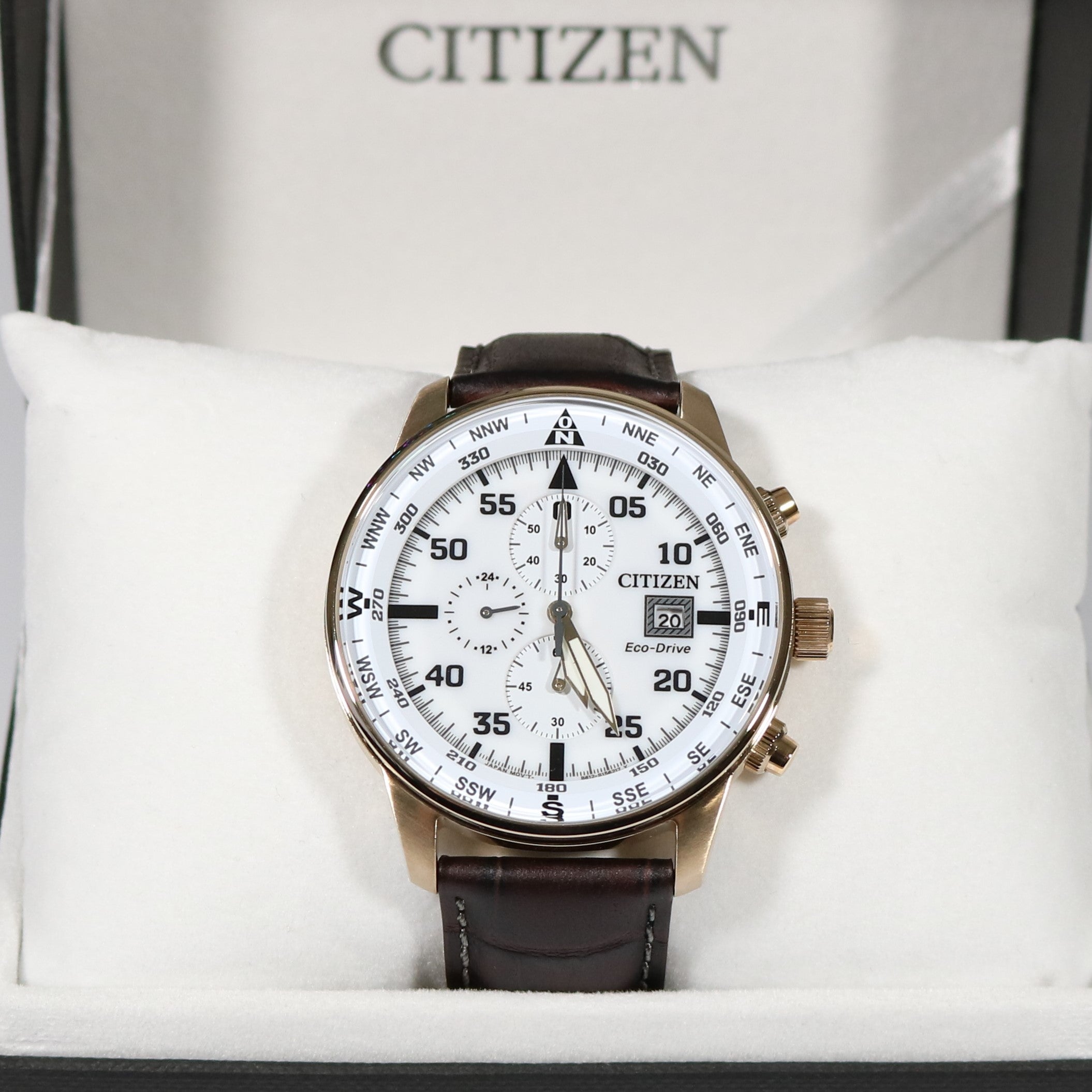 Citizen Eco Drive White Dial Chronograph Men's Watch CA0693-12A – Chronobuy