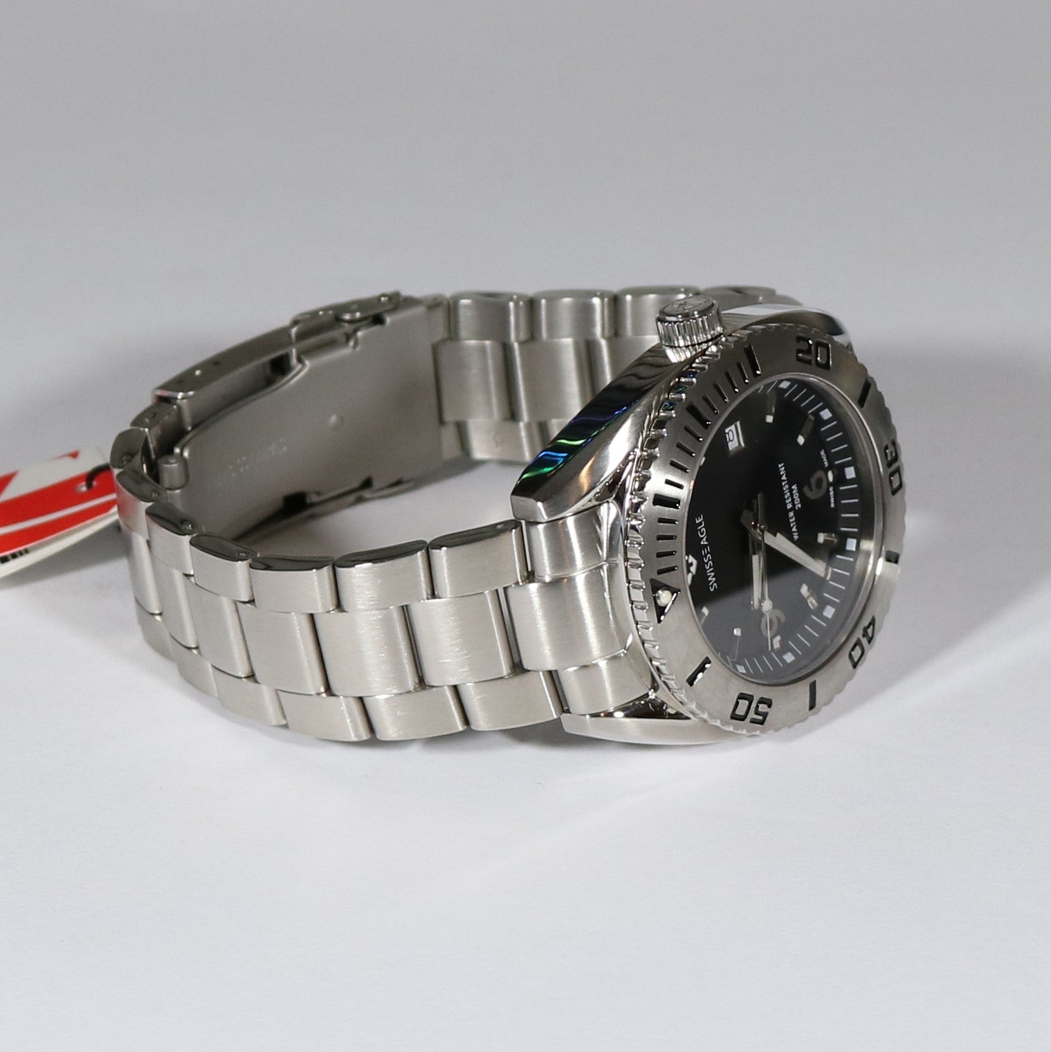 Swiss Eagle Men"s Dive Torpedo Black Dial Watch SE-9015-11 - Chronobuy