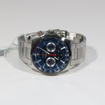 Seiko Quartz Men's Blue Dial Chronograph Stainless Steel Watch SSB407P1