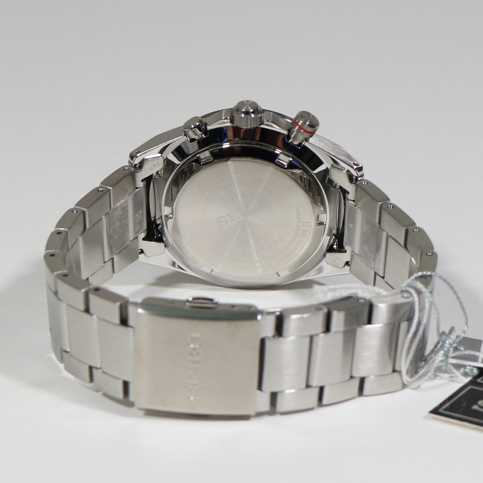 Seiko Quartz Watch Men\'s Chronobuy Blue Stainless Chronograph Steel – SSB407P Dial