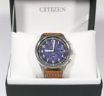 Citizen Chandler Blue Dial Leather Strap Men's Watch CA0621-05L - Chronobuy