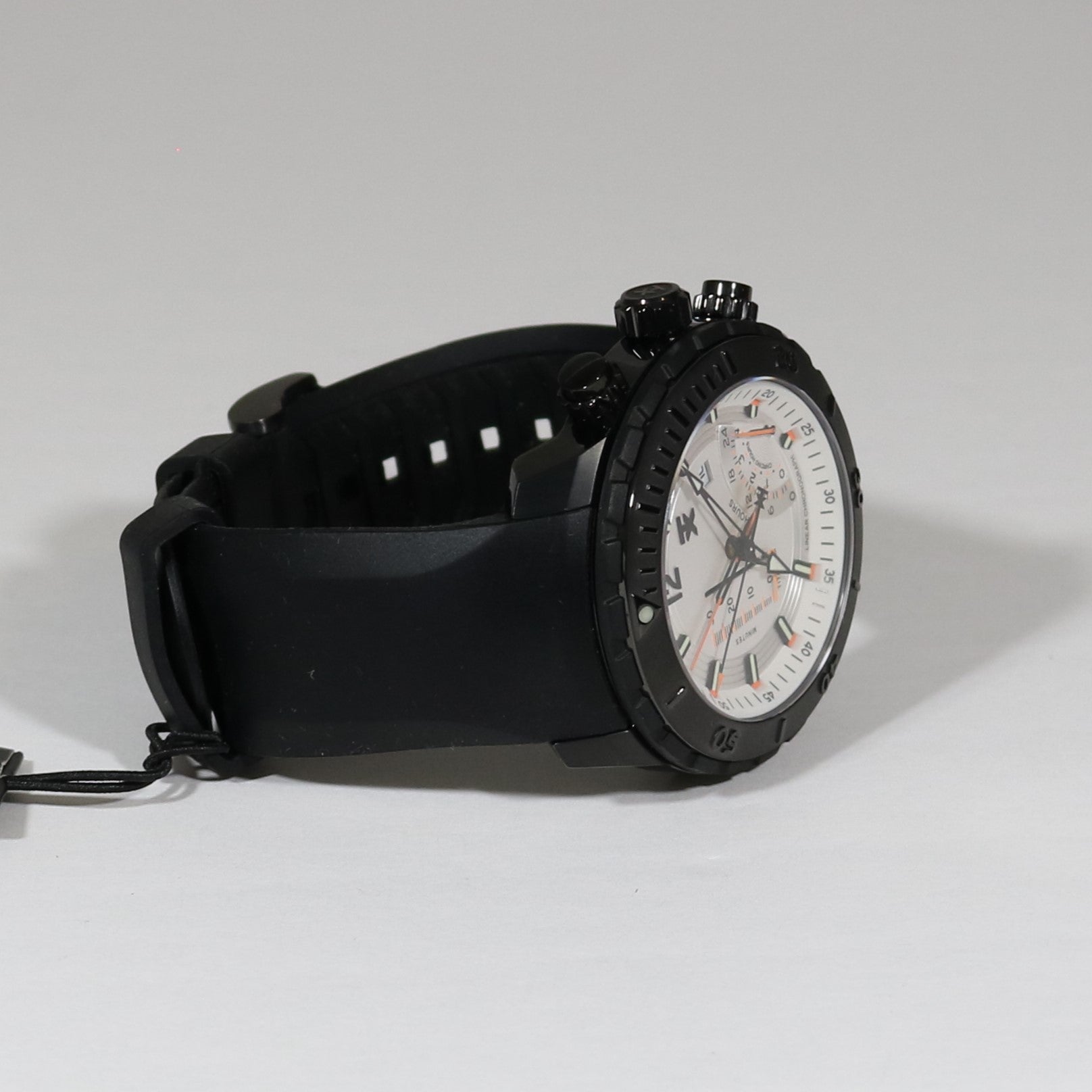 Timex TX Series Linear White Dial Men's Chronograph Black Titanium Watch T3C313