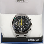 Seiko Quartz Black Dial Men's Chronograph Watch SSB175P1