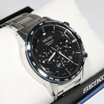 Seiko Black Dial Men's Chronograph Quartz Watch SSB357P1