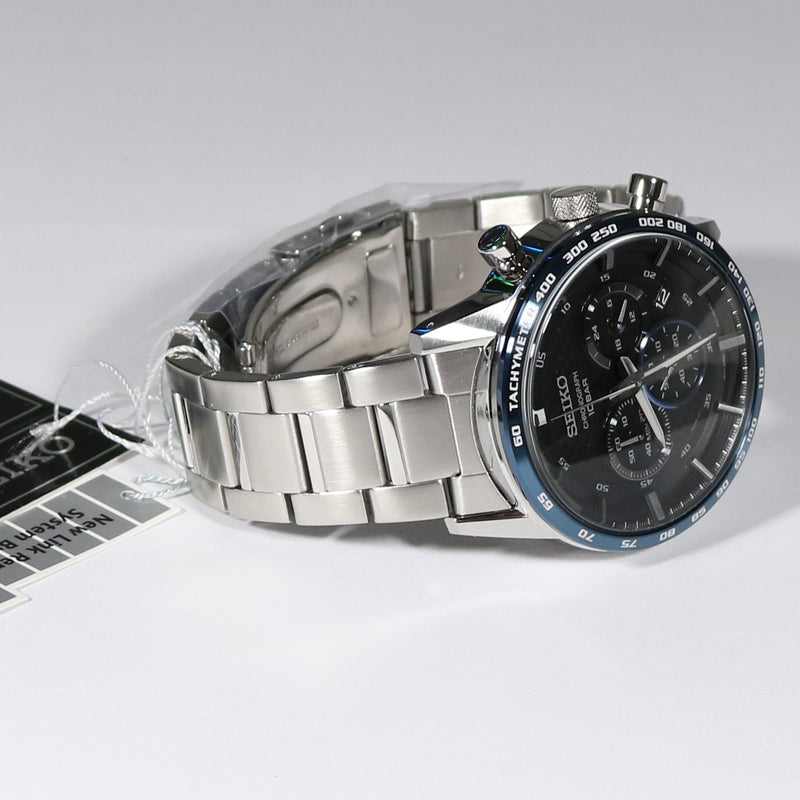 Seiko Black Dial Men's Chronograph Quartz Watch SSB357P1