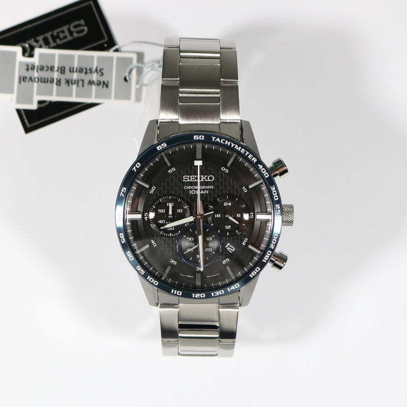 Seiko Black Dial Men's Chronograph Quartz Watch SSB357P1