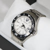 Swiss Eagle White Dial Black Bezel Men's Stainless Steel Watch SE-9012-22