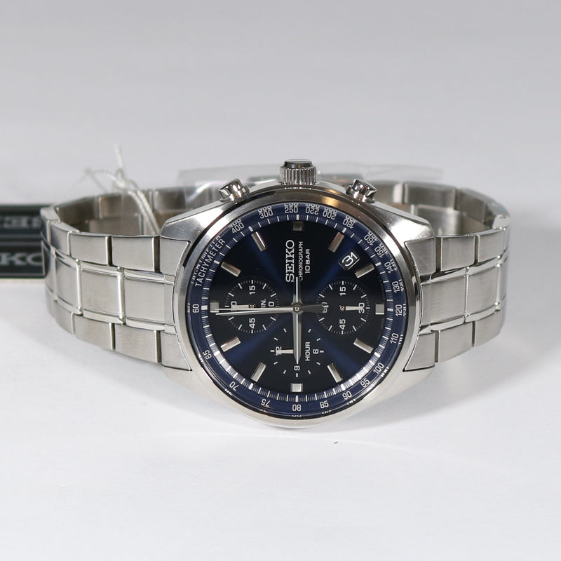 Seiko Quartz Blue Dial Chronograph Men's Watch SSB377P1