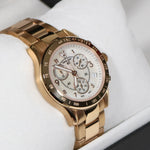 Swiss Eagle Talon Women's Rose Gold Tone Steel Sports Chronograph Watch SE-6026-55