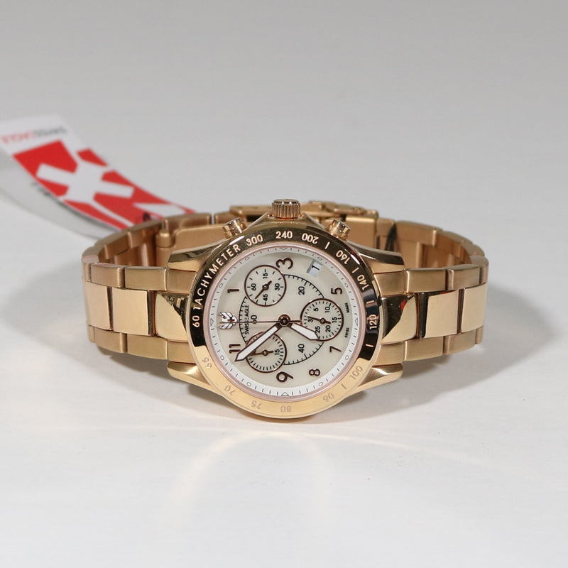 Swiss Eagle Talon Women's Rose Gold Tone Steel Sports Chronograph Watch SE-6026-55