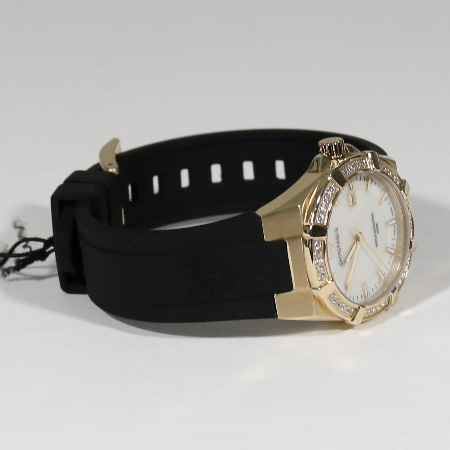 Swiss Eagle Glide Women's Gold Tone Steel Pearl Dial Sports Watch SE-6041-03