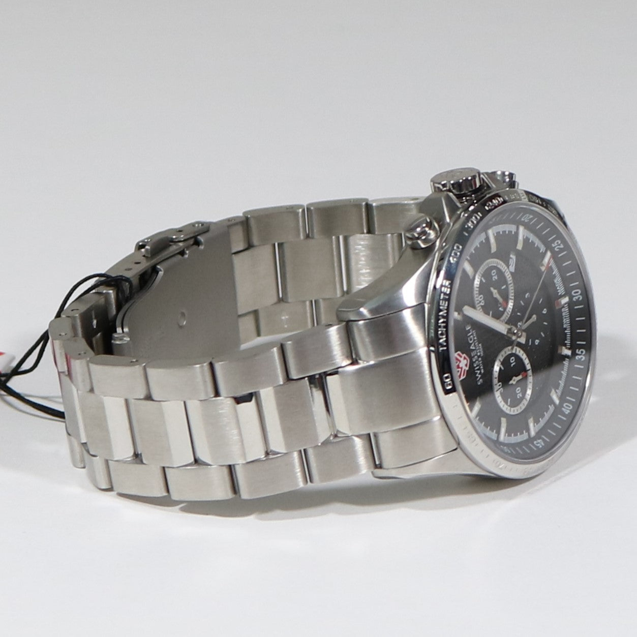 Swiss Eagle Corporal Black Dial Stainless Steel Chronograph Watch SE-9034-11
