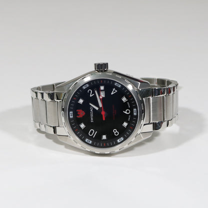 Swiss Eagle Engineer Quartz Black Dial Men's Stainless Steel Watch SE-9063-11