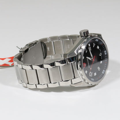 Swiss Eagle Engineer Quartz Black Dial Men's Stainless Steel Watch SE-9063-11