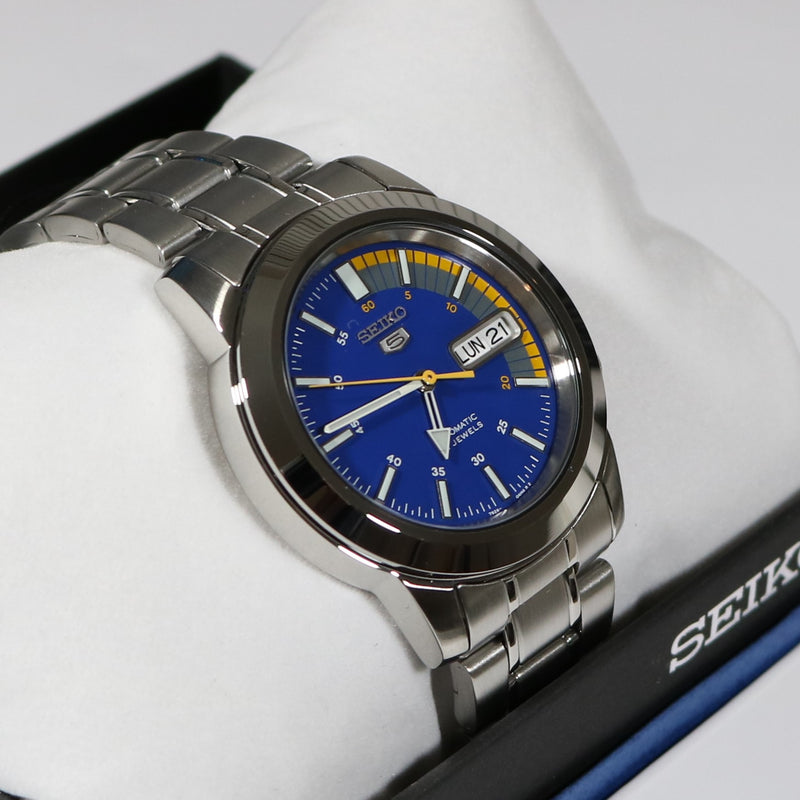 Blæse Rosefarve Vilje Seiko 5 Sports Automatic Blue Dial Automatic Men's Watch SNKK27K1 –  Chronobuy