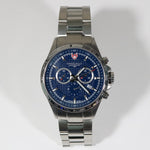 Swiss Eagle Corporal Blue Dial Stainless Steel Chronograph Watch SE-9034-33