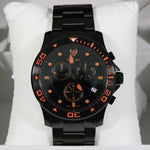 Swiss Eagle Sea Bridge Black IP Stainless Steel Chronograph Men's Watch SE-9001-55