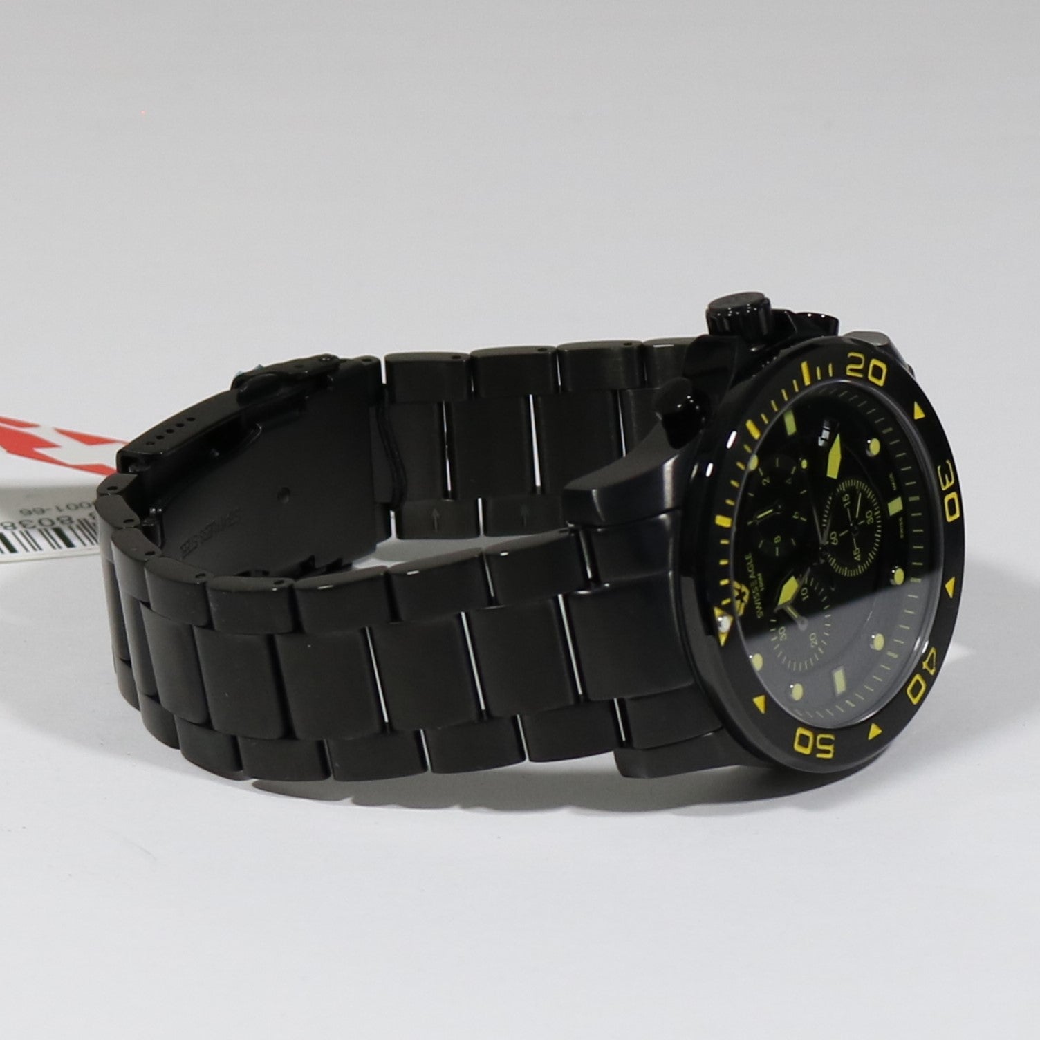 Swiss Eagle Sea Bridge Black IP Stainless Steel Chronograph Men's Watch SE-9001-66