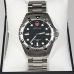 Swiss Eagle Pontoon Black Textured Dial Men's Stainless Steel Watch SE-9013-11