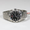 Swiss Eagle Pontoon Black Textured Dial Men's Stainless Steel Watch SE-9013-11