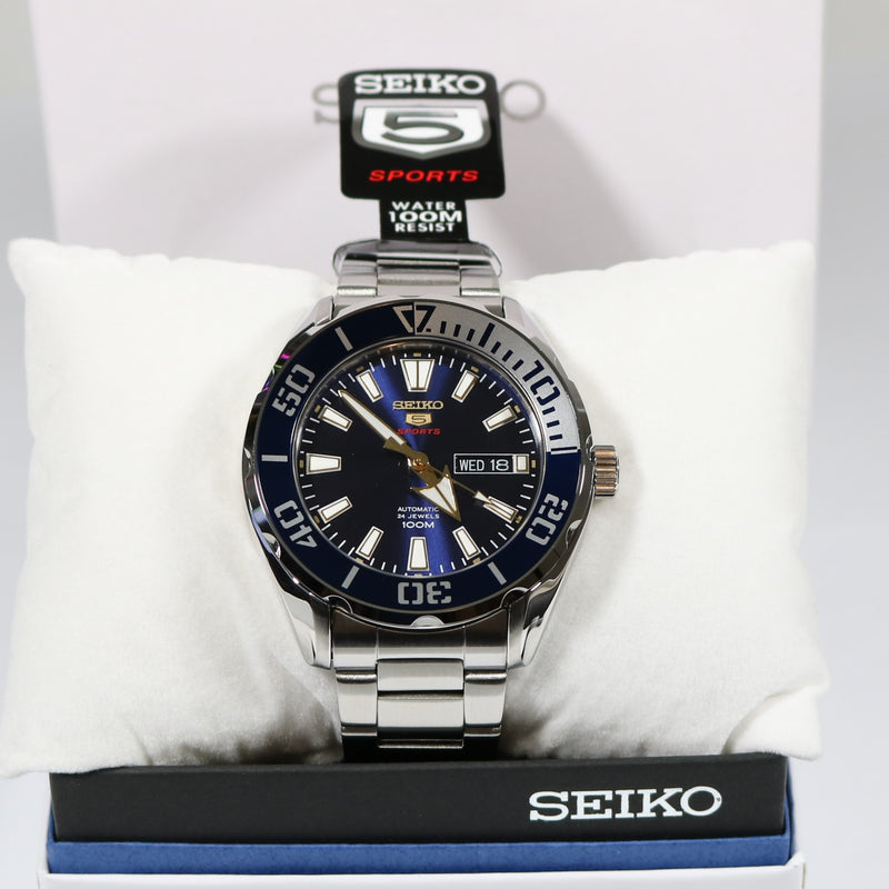 Seiko 5 Sports Automatic Blue Dial Men's Watch SRPC51K1 - Chronobuy