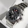 Swiss Eagle Fleet Black Dial Chronograph Stainless Steel Men's Watch SE-9008-11