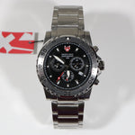 Swiss Eagle Fleet Black Dial Chronograph Stainless Steel Men's Watch SE-9008-11