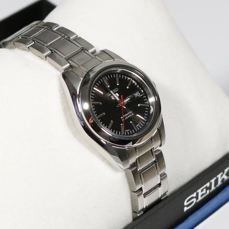 Seiko 5 Automatic Black Dial Stainless Steel Women's Watch SYMK17K1