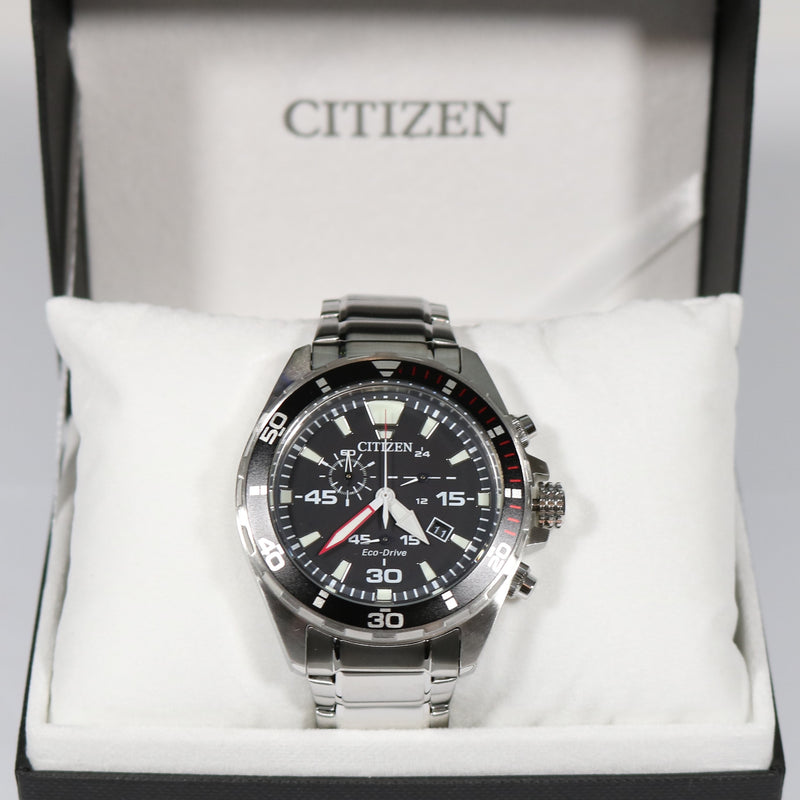 Citizen Chronograph Wristwatch Eco-Drive Solar Men's Watch AT2430-80E - Chronobuy