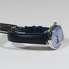Orient Star Women's Blue Skeleton Dial Leather Strap Dress Watch RE-ND0012L00B