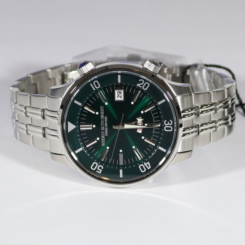 Orient King Diver Automatic Green Dial Stainless Steel Watch RA-AA0D03E