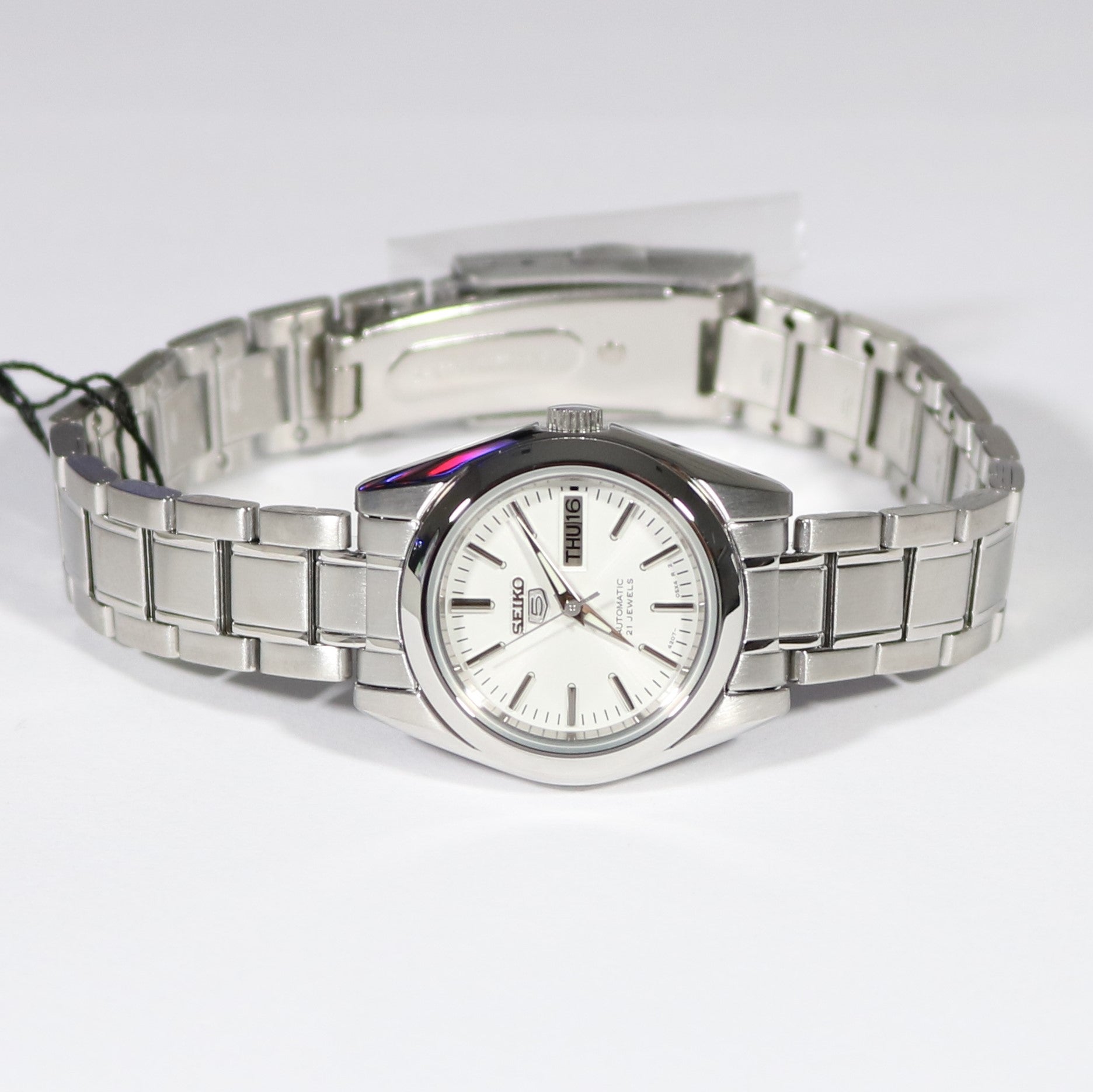 Seiko 5 Automatic White Dial Stainless Steel Women s Watch SYMK13K1 Chronobuy